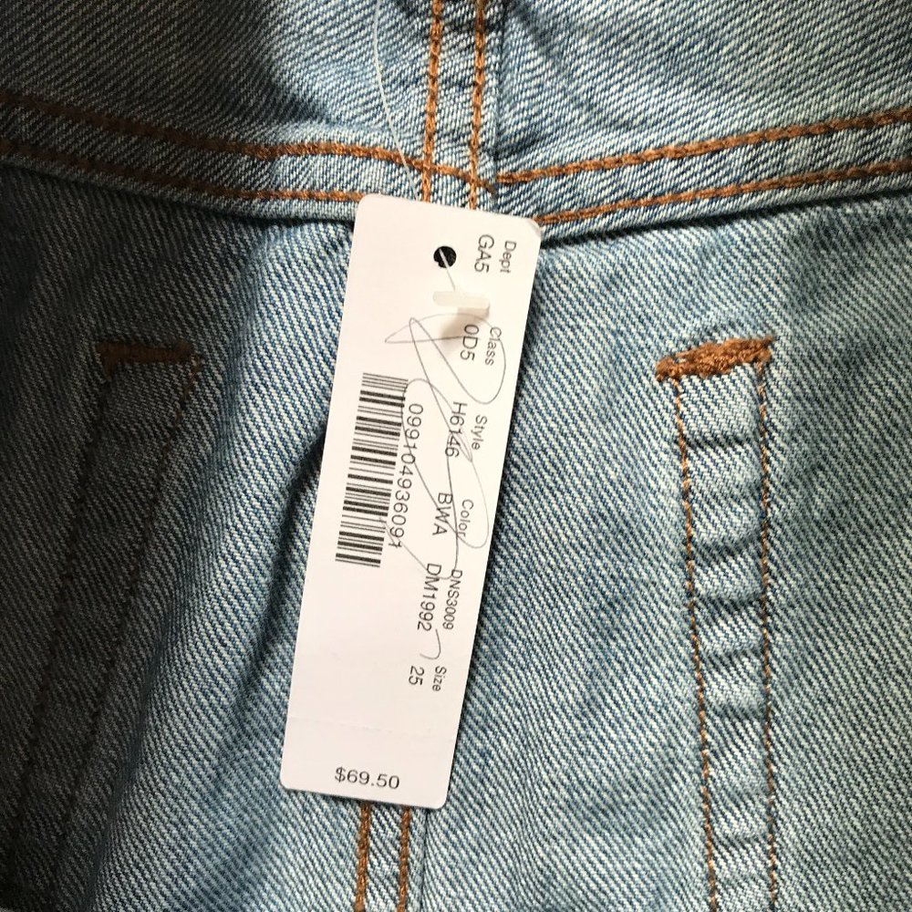 NWT J. Crew Denim Skirt Frayed Hem Mini Zip Fly - Picture 6 of 6